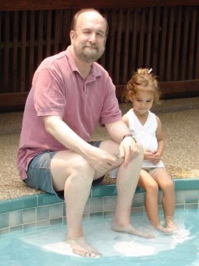 Bill with Granddaughter in Pool